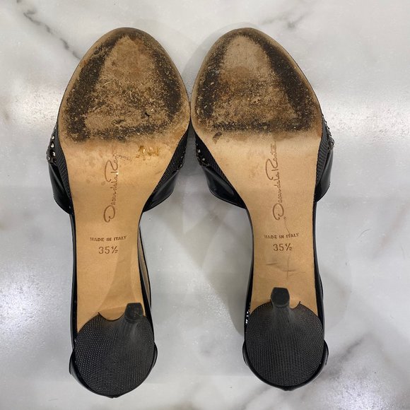 Vintage Oscar de la Renta black patent platform pumps - Picture 11 of 13